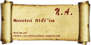 Novotni Aléna névjegykártya